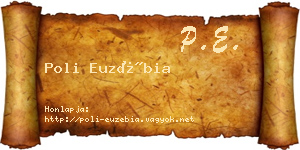 Poli Euzébia névjegykártya